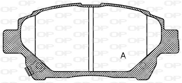 OPEN PARTS stabdžių trinkelių rinkinys, diskinis stabdys BPA0971.12